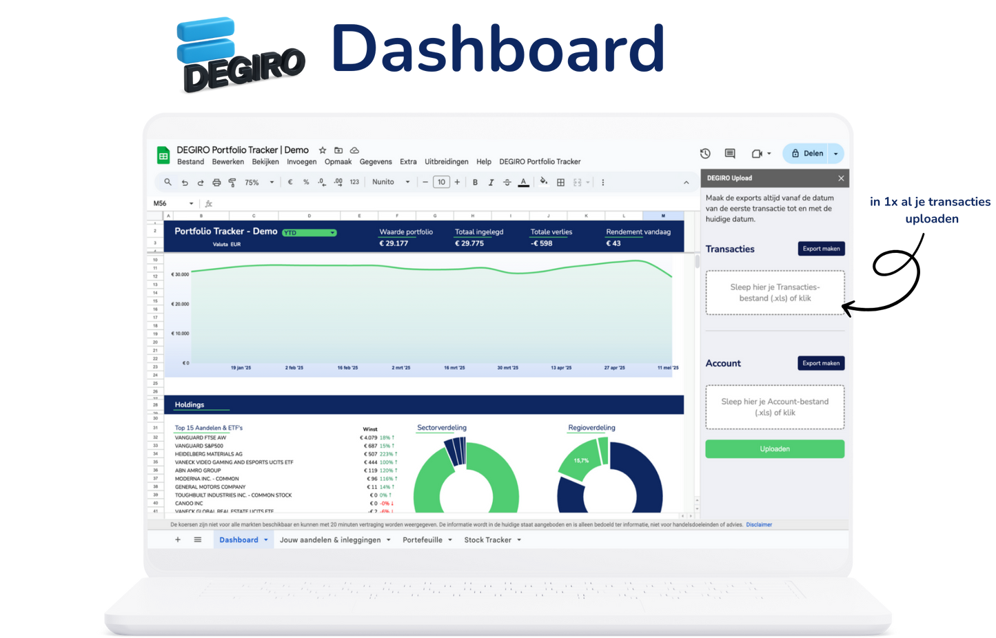 DEGIRO Portfolio Tracker | Google Sheets Template