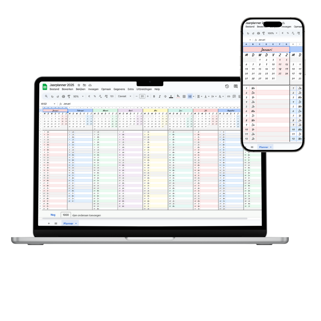 Jaarplanner 2025 | Google Sheets Template