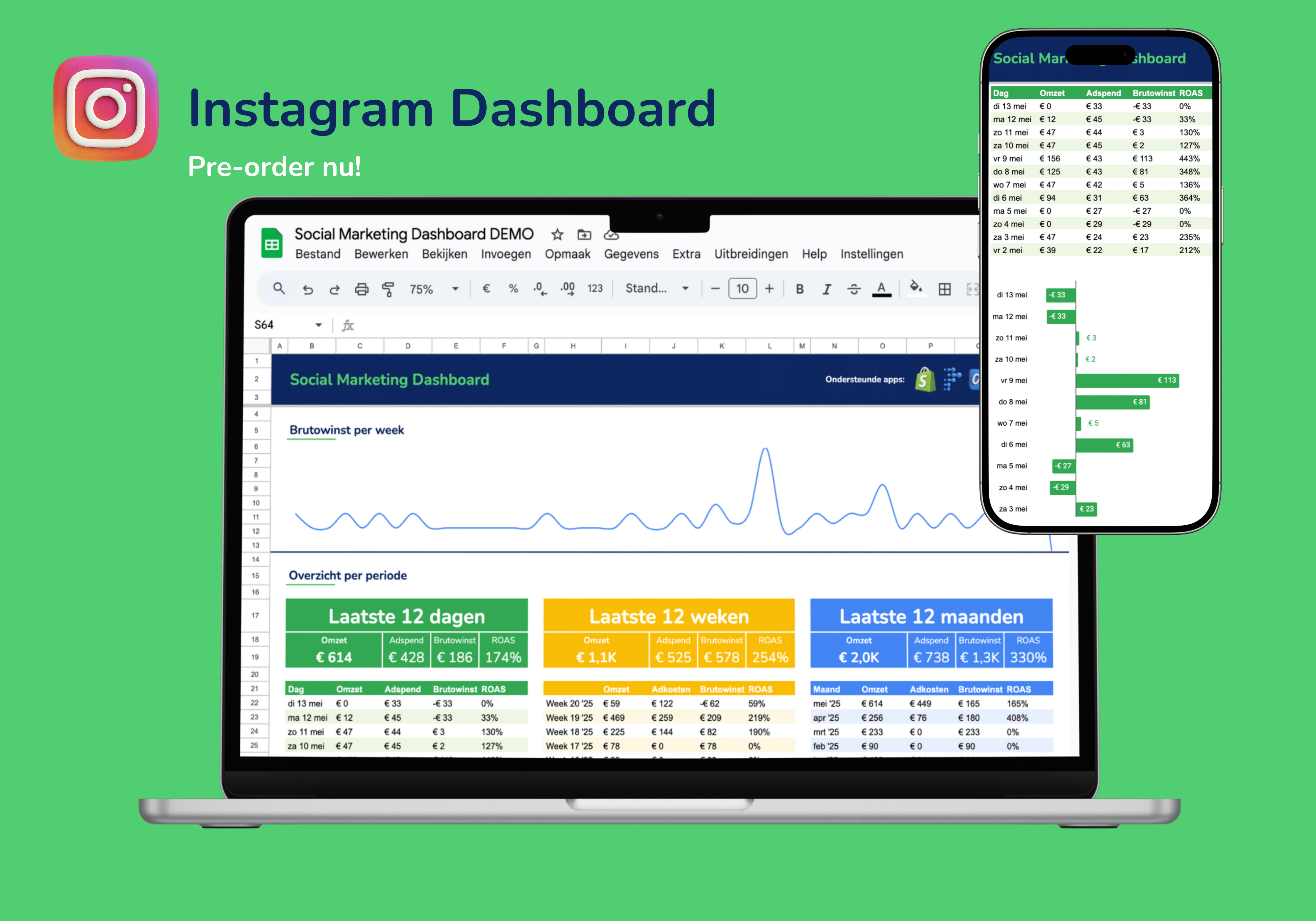 Instagram Followers Tracker | Google Sheets Template – Spreadsheet Shop